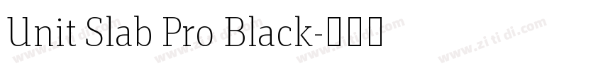 Unit Slab Pro Black字体转换